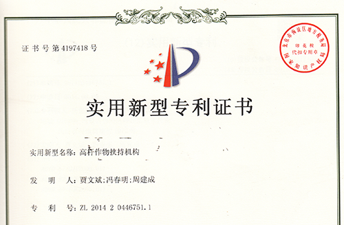 高杆作物挟持机构 实用型zhuanli